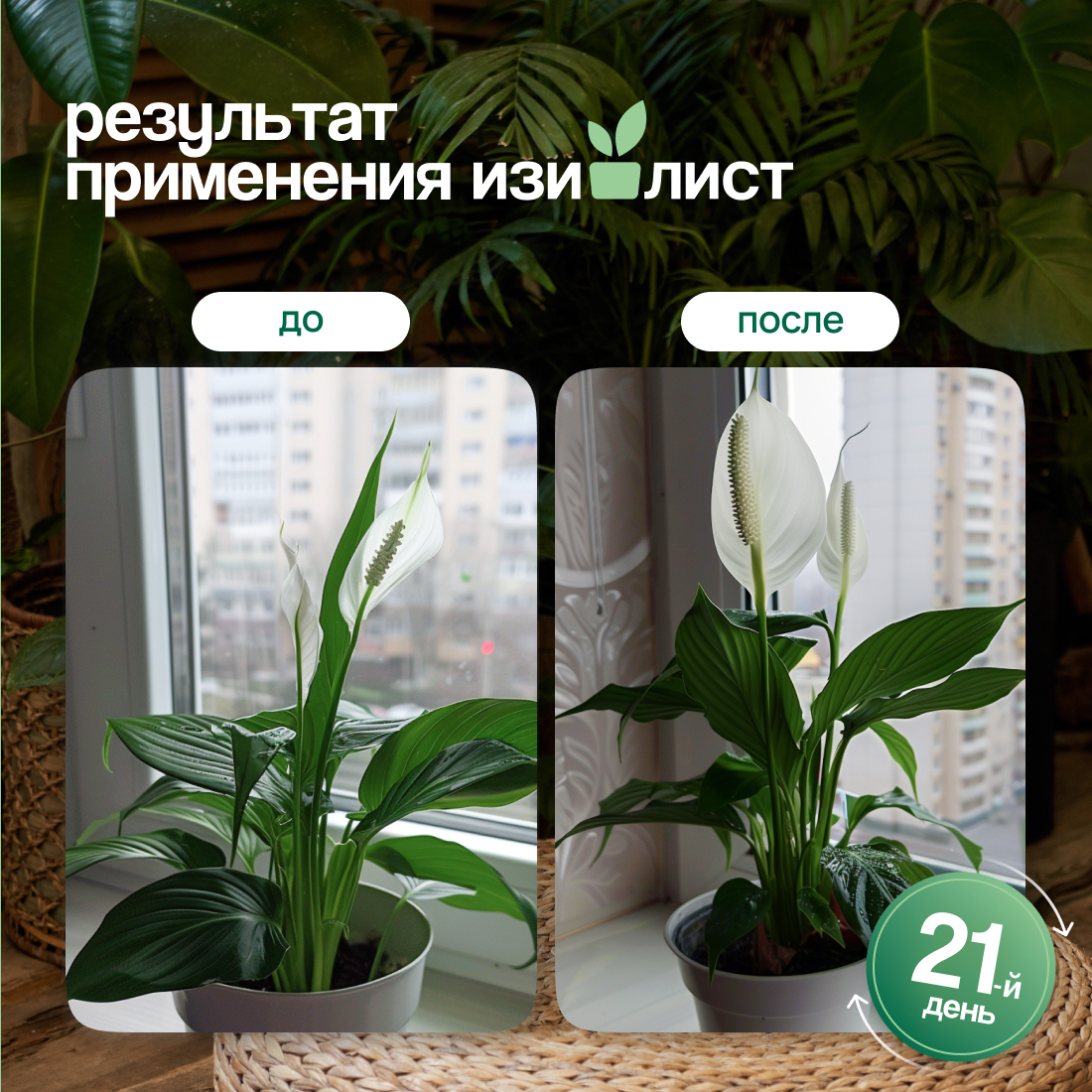 Набор Удобрения для комнатных растений изилист (спрей + подкормка)