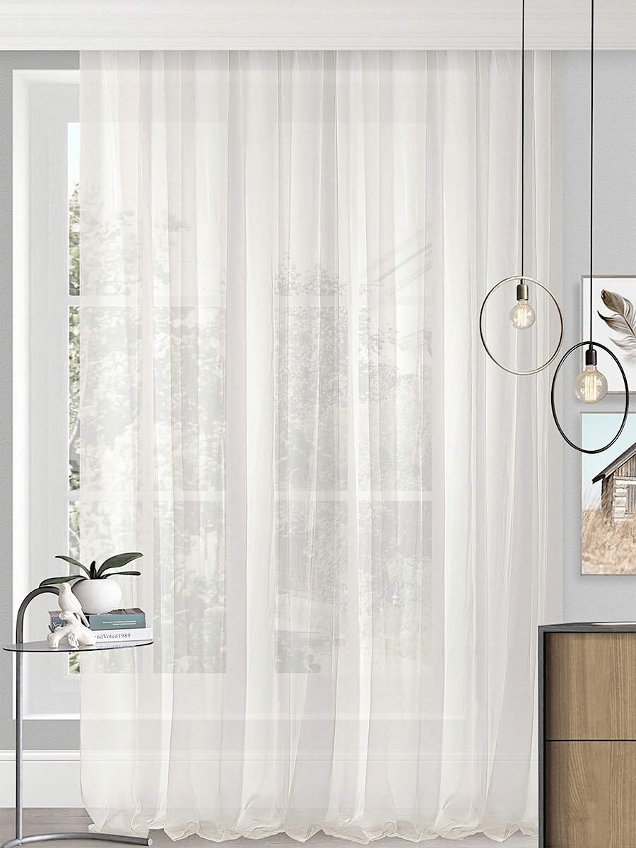 фото Тюль вуаль для интерьера гостиной, спальни, кухни / на ленте / дом, дача / Altali