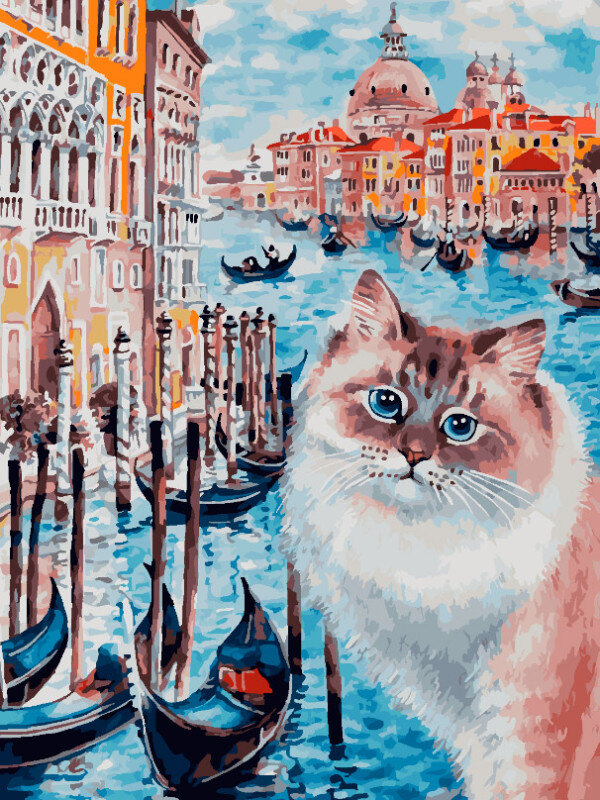 Картина по номерам Белоснежка «Мечты о Венеции» (40х30 см, холст на подрамнике)
