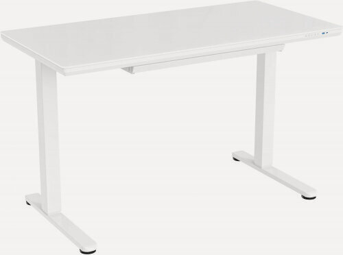 Изображение товара Стол компьютерный Cactus CS-EGD-WWT столешница стекло белый каркас белый