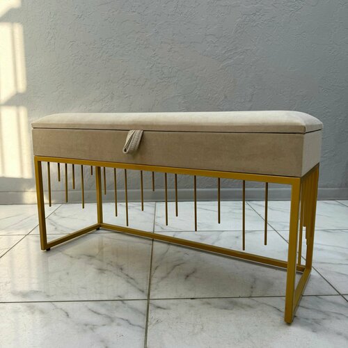 Банкетка в прихожую для обуви с ящиком для хранения STEEL MEBEL (БДЗ-002) Обувница с сидением Размер: 100х35х55см