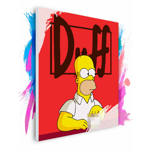 Картина по номерам на холсте Симпсоны - Duff, 60 х 70 см картина по номерам на холсте симпсоны duff 60 х 70 см