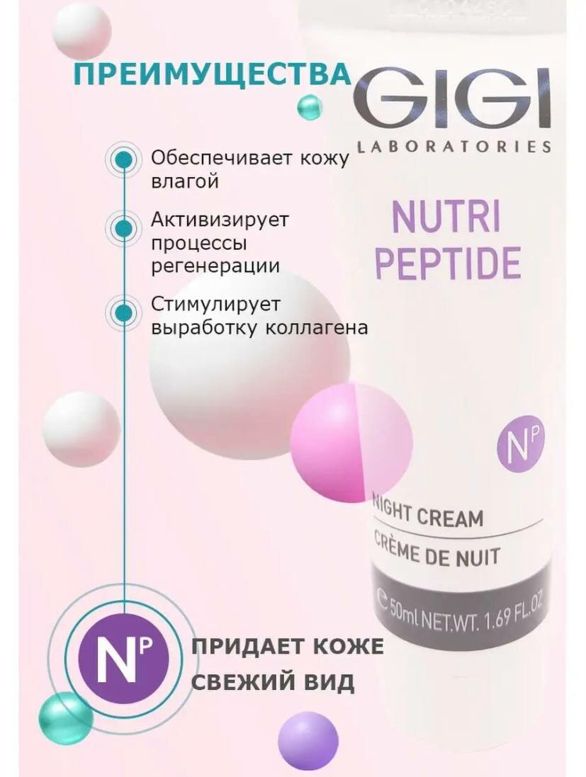GIGI, Nutri Peptide Night Cream \ Пептидный ночной крем, 50мл — фото 1