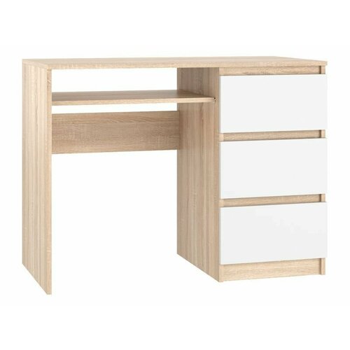 Компьютерный стол с выдвижными ящиками Челси 100х76х52 Дуб сонома Белый 16499₽