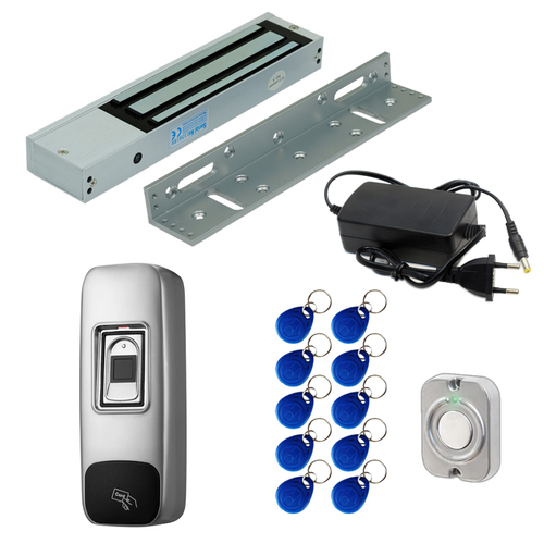 Комплект СКУД с электромагнитным замком 280 открытие по отпечатку пальца брелки 11590₽
