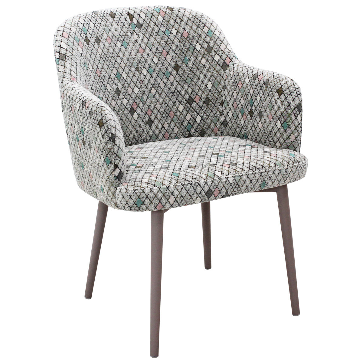 фото Стул с подлокотниками мягкий на металл каркасе ВС/165