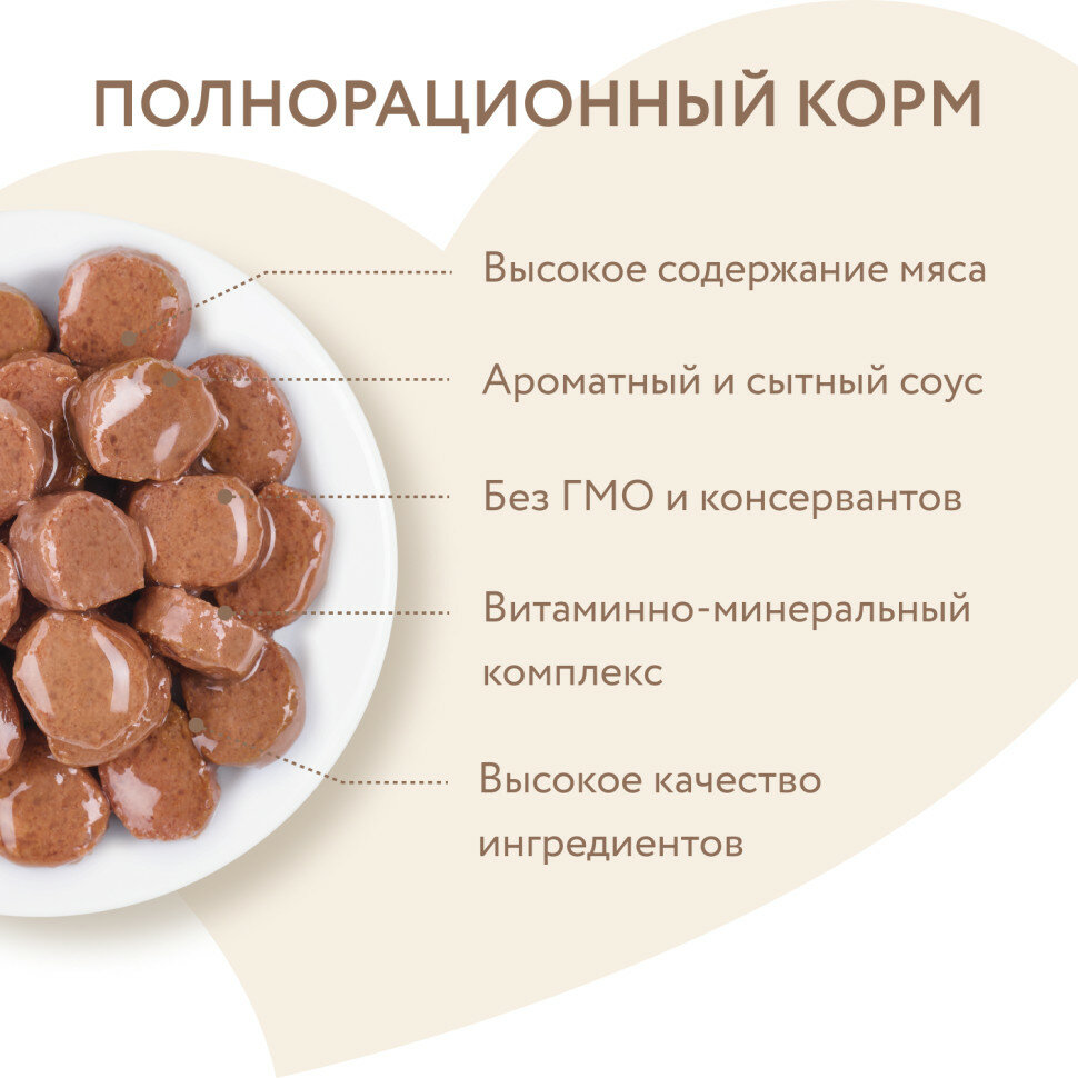 Мнямс влажный корм для стерилизованных кошек кусочки в соусе с лососем, в паучах - 85 г х 24 шт — фото 1