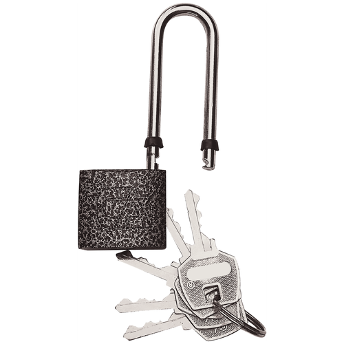 Замок с длинной дужкой Навесной Автоматический 30мм 5 ключей Подарок 269₽