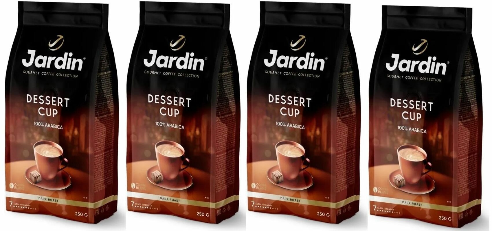 Кофе в зернах JARDIN Dessert Cup (Арабика 100%) 250 гр. х 4 шт.