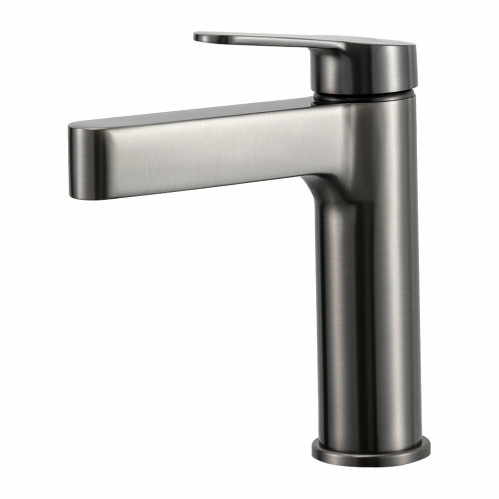 Смеситель для раковины с фиксированным изливом Gappo G1099-39 оружейная сталь