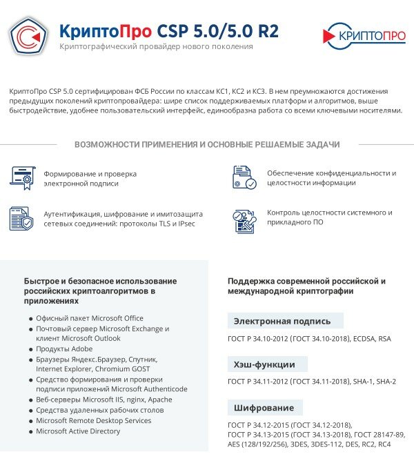 Ключ CSP 5.0, для Windows, Mac, Linux, бессрочная лицензия, 1 ПК — фото 1