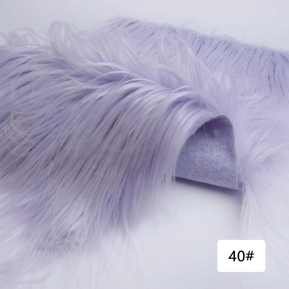 Плюшевая ткань ZYFMPTEX 25х45 см Сиреневый 40