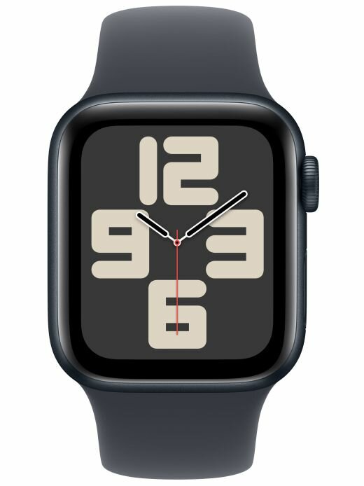 Apple Watch SE 2024, 40 мм, корпус из алюминия цвета полуночный черный, S/M — фото 1