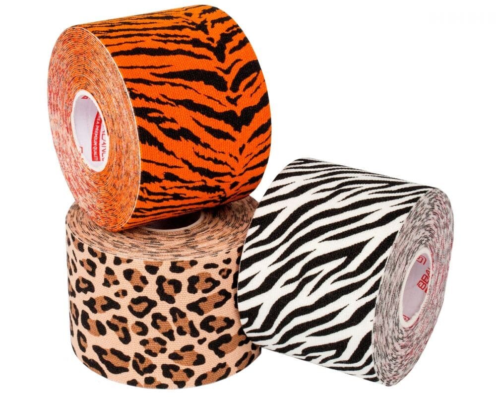 BBalance DESIGN, кинезио тейп для тела. Уровень фиксации 4. Размер 5см*5м, расцветка тигр — фото 1