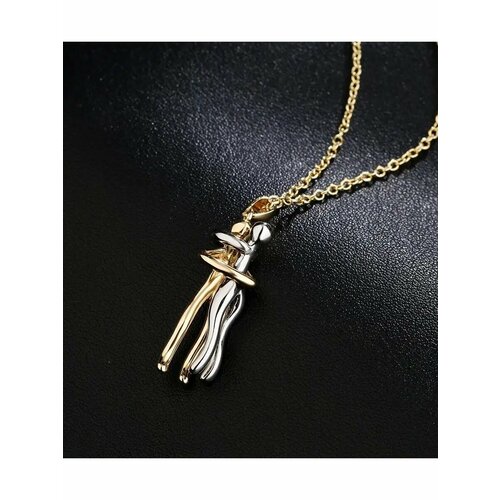 Колье, длина 45 см, золотистый