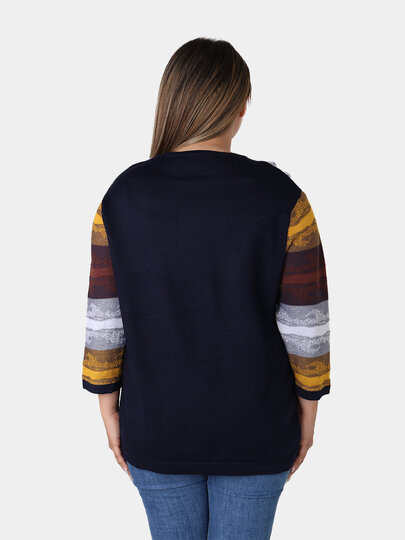 Свитер , размер OneSize, темно-синий — фото 1