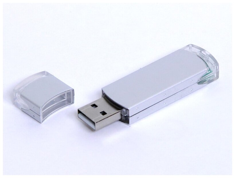 Классическая металлическая флешка для нанесения логотипа (4 Гб / GB USB 2.0 Серебро/Silver 014 недорого)