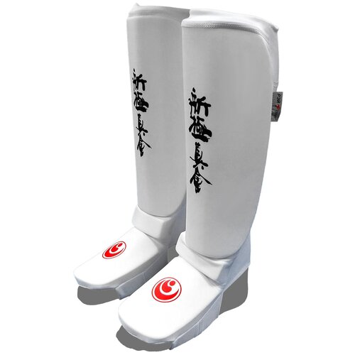 фото Щитки рэй-спорт на голень и подъём, трехсекционные синкиокусинкай, размер m