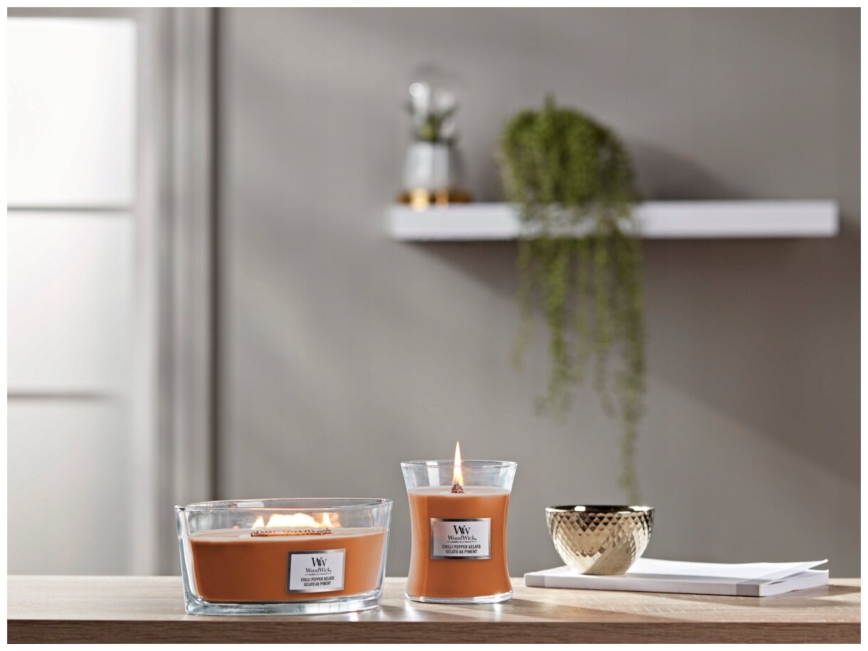 Свеча средняя Woodwick Джелато с перцем чили - фото №3