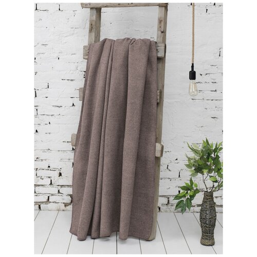 фото Плед однотонный oslo (коричневый) karna