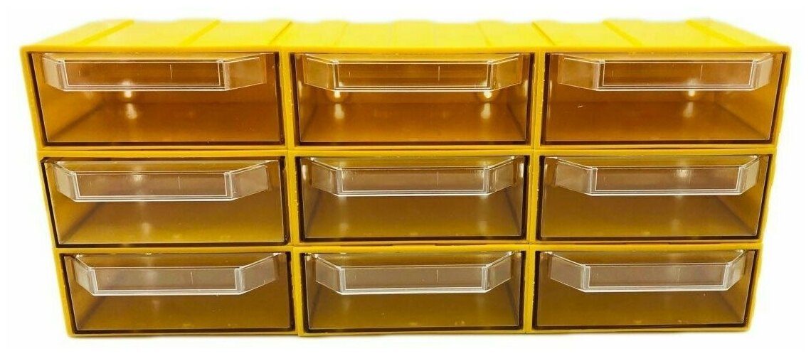 Система хранения Rezer/сборный органайзер/ящик для хранения 9 ячеек, желтый