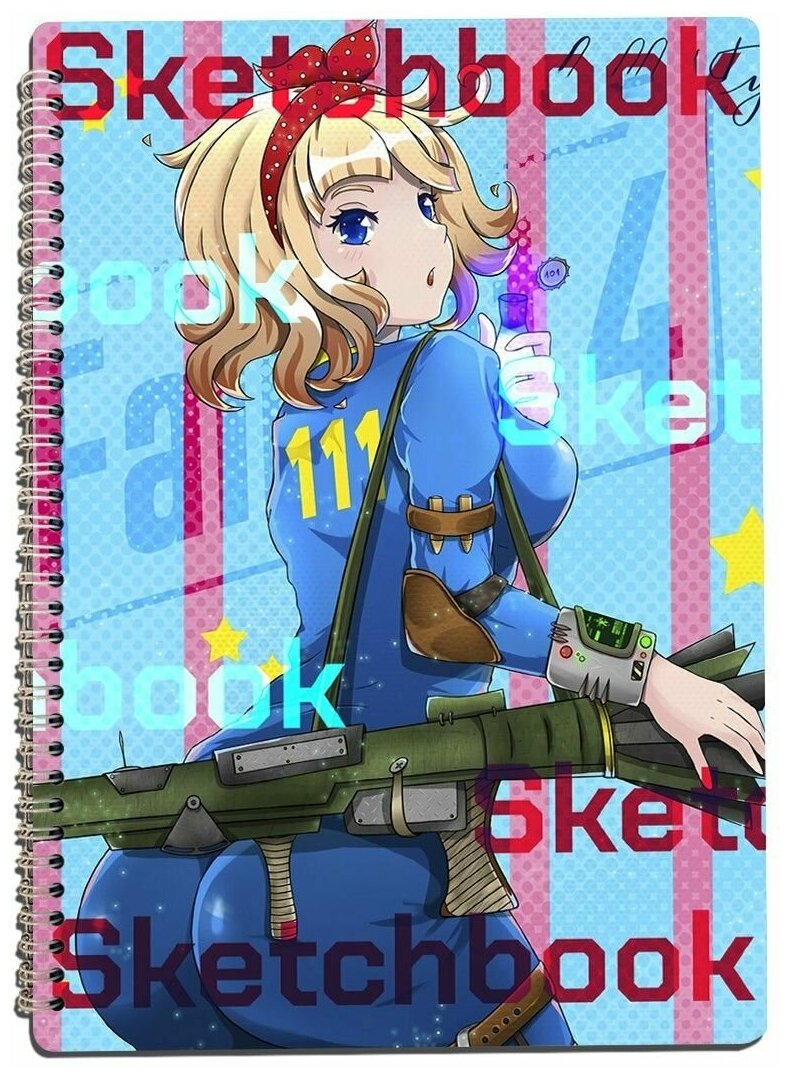 Скетчбук, Блокнот, A4 50 листов Игры Fallout - 2142
