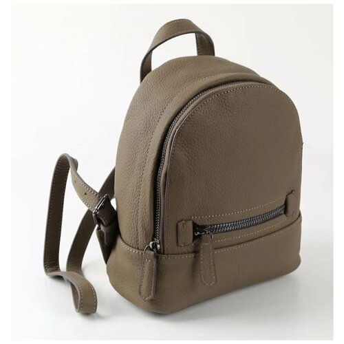 фото Женский кожаный рюкзак ср 8040/хаки fuzi house