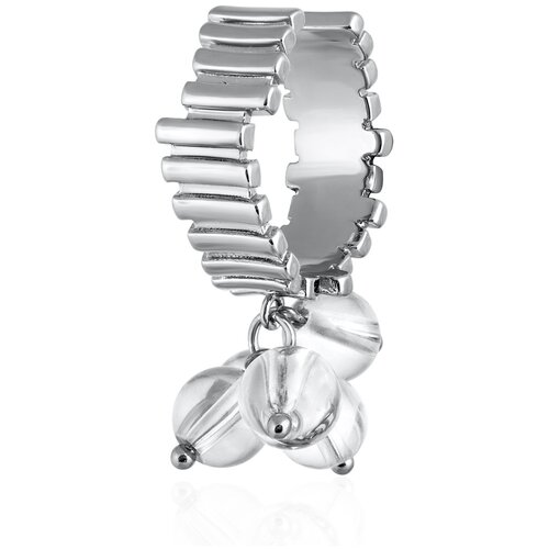 Кольцо L'attrice, горный хрусталь, размер 16, серебряный серебряный чокер галстук на шею с натуральным горным хрусталем