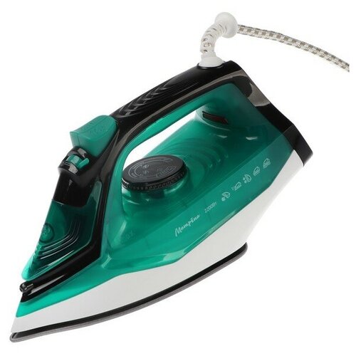 Утюг Матрена MA-045 зеленый 2200Вт пар спрей парудар самооч тефлоновая подошва 006385 116600₽