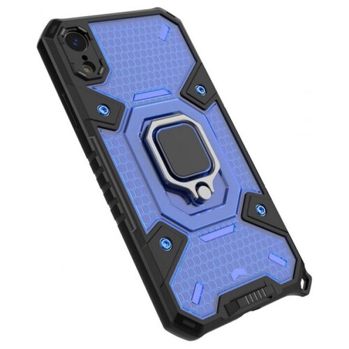 Honeycomb Armor Противоударный чехол с защитой камеры и кольцом для iPhone XR