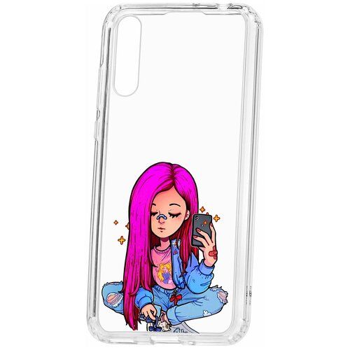 фото Чехол на y8p / honor 30i / huawei p smart s 2020 kruche print pink hair / чехол для huawei / чехол с рисунком / чехол с принтом / чехол для хонор / чехол для хуавей / бампер на хуавей / чехол накладка для хонор / противоударная накладка для honor huawei / защита для honor / защита на huawei / cиликоновый чехол для huawei honor / пластиковый чехол на huawei / защитный чехол для honor / чехольчик / защита телефона / ударопрочный чехол кruче