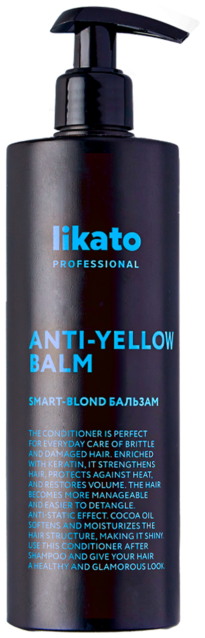 Likato Professional/ Бальзам SMART-BLOND. Для поддержания холодного оттенка блонд. С дополнительным красящим пигментом и ухаживающими маслами. 400 мл.