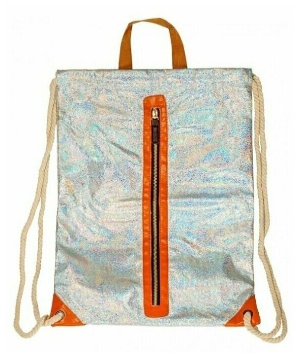 фото 705-MK Рюкзак Miss Kiss 34*47 см. серебряный