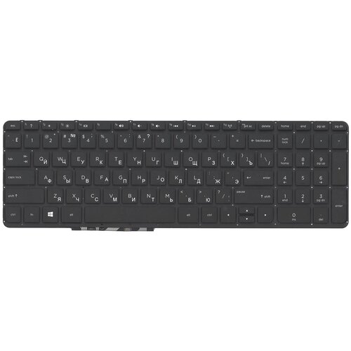 Клавиатура для ноутбука HP Envy 15-j000 черная без рамки плоский Enter 1150₽