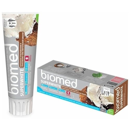 SPLAT Biomed Зубная паста Superwhite 100 гр паста зубная сплат biomed superwhite супервайт