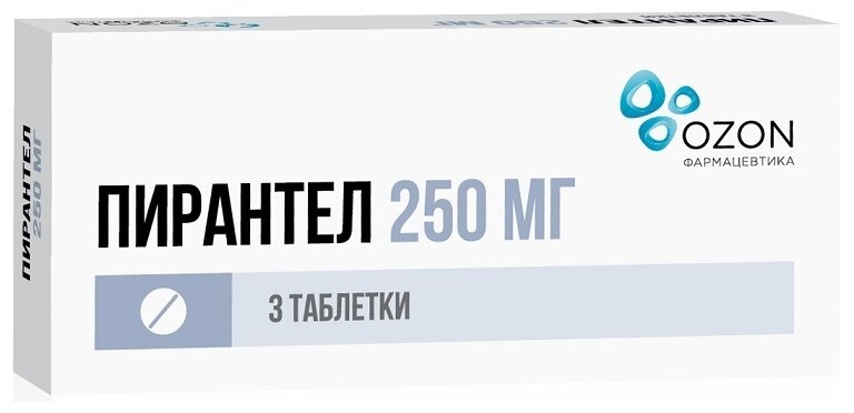 Пирантел таб., 250 мг, 3 шт.