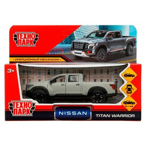 фото Машинка металлическая технопарк nissan titan матовый серый 12,5см titan-13mat-gy