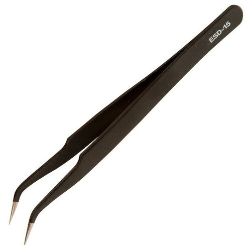 Пинцет загнутый TWEEZERS ESD-15 антистатический 2pcs esd 14 esd 15 anti static curved straight tip forceps precision soldering tweezers set electronic esd tweezers tool