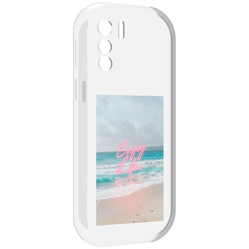 Чехол MyPads красивый пляж для UleFone Note 13P задняя-панель-накладка-бампер