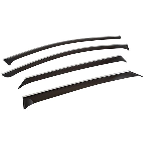 Дефлекторы Окон С Хром. Молдингом, 4 Шт. Haval F7x 2019-, 4шт., Накладной CHROMEX арт. CHROMEX.63040