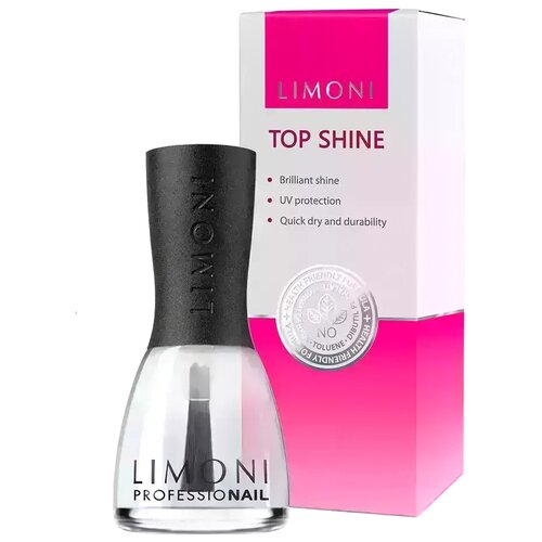 Limoni Верхнее покрытие Top Shine, бесцветный, 15 мл