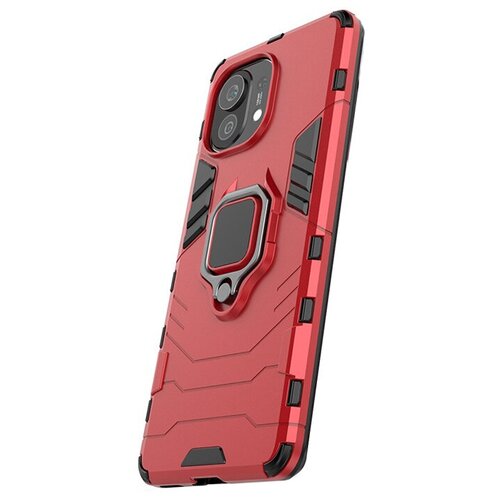 фото Чехол-бампер mypads для xiaomi mi 11 противоударный усиленный ударопрочный красный