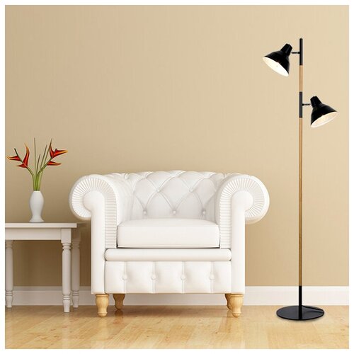 Торшер ЭлисСвет 931LF/2L BK