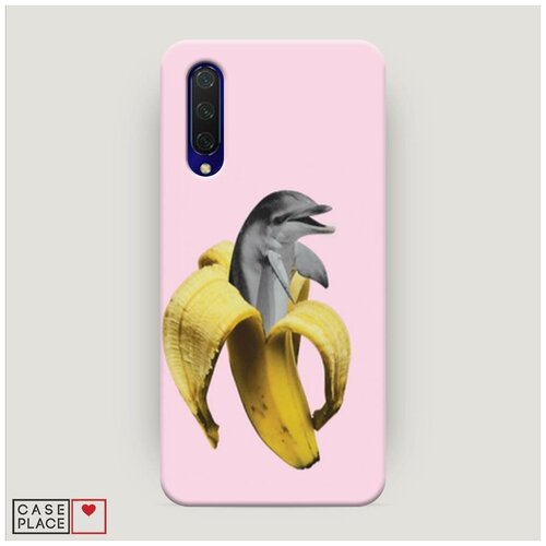 фото Чехол пластиковый xiaomi mi a3 lite дельфин в банановой кожуре case place