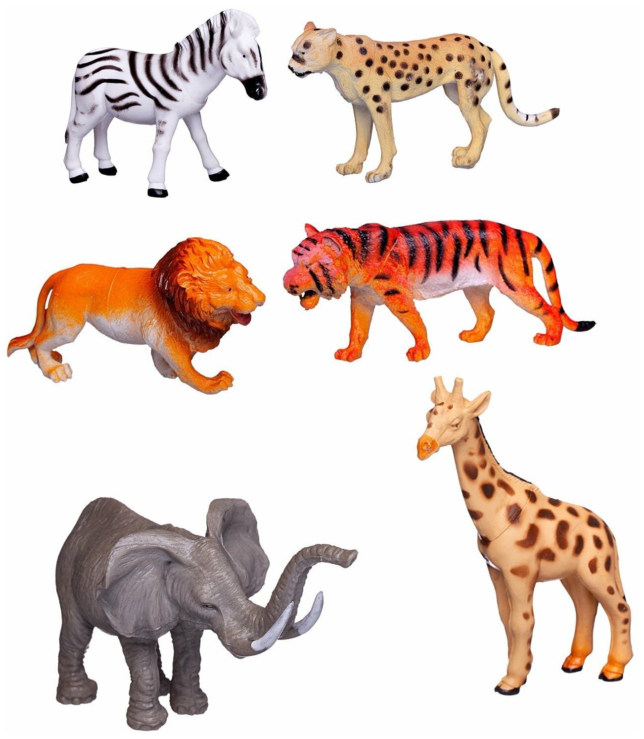 Игровой набор ABtoys Юный натуралист Фигурки диких животных, 6 штук PT-01284