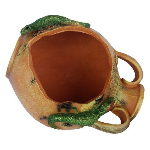 Кашпо Амфора с ящерицами