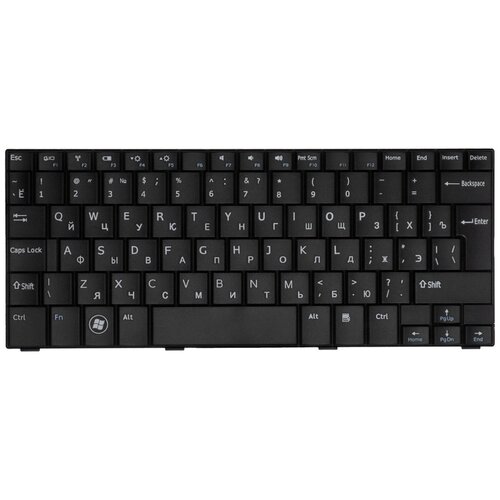 Клавиатура для ноутбука Dell Inspiron Mini 10 10v 1010 1011 Series Г-образный Enter Черная без рамки PN PK1306H3A06 83000₽