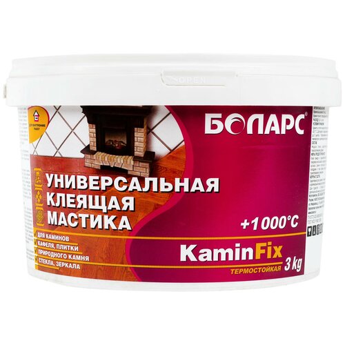 Боларс Клей Боларс KaminFix, 3 кг клей для стеклохолста боларс fiberfix 5 кг