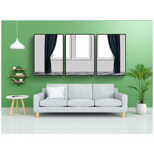 фото Набор модулных постеров для интерьера "комната, интерьер, окружающая обстановка" 60x90 см. в тубусе, без рамки lotsprints