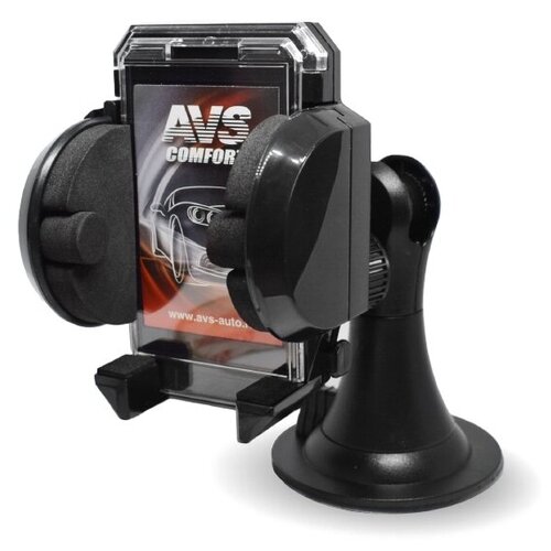 Держатель AVS AH-2116-C, черный держатель телефона универсальный ah 2116 d телескопический на гибкой ножке 38 95мм avs 43753
